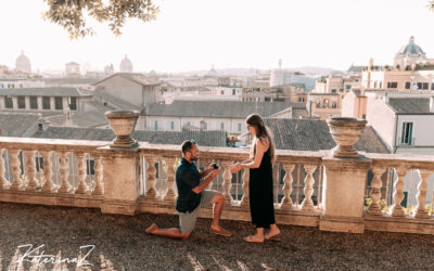 A Romantic Sunset Proposal on Capitoline Hill