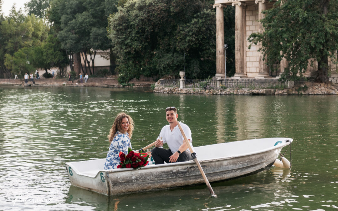 Proposal on the Boat at the Lake of Villa Borghese