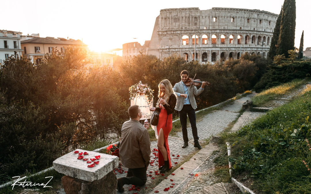 A Dream Proposal at the Colosseum